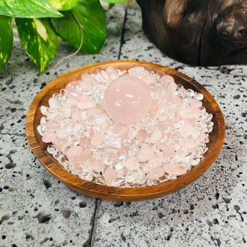 天然ローズクォーツ30mm玉 水晶 ローズクォーツさざれ 高級アカシア