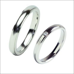 ◆daiamond pairing◆天然ダイヤモンドが選べるペアリング・マリッジリング 結婚指輪【2本ペア価格】 2枚目の画像