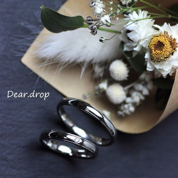 ◆daiamond pairing◆天然ダイヤモンドが選べるペアリング・マリッジリング 結婚指輪【2本ペア価格】 1枚目の画像
