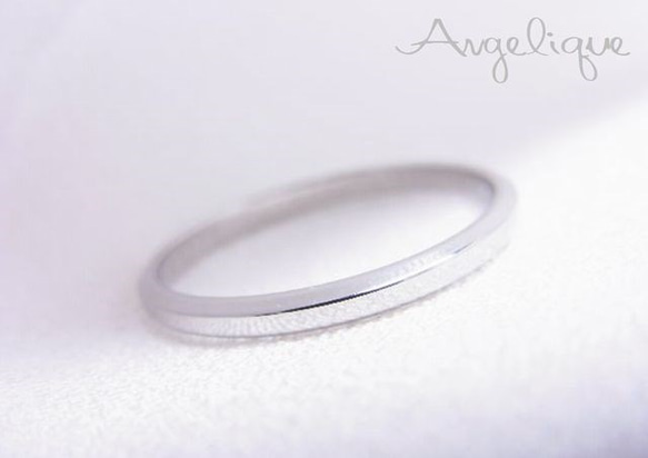 超細いシンプルな2mm幅リング☆指輪･･･☆重ね付けにもオススメ 1枚目の画像