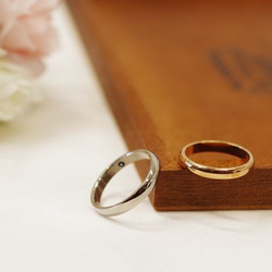 ブライダル・結婚指輪に・マリッジ・刻印10文字無料のペアリングセット 肌に優しいステンレス 記念日 プレゼント 2枚目の画像