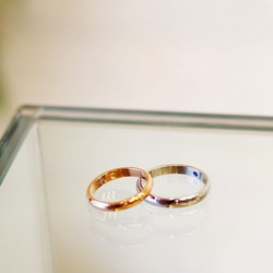 ブライダル・結婚指輪に・マリッジ・刻印10文字無料のペアリングセット 肌に優しいステンレス 記念日 プレゼント 5枚目の画像