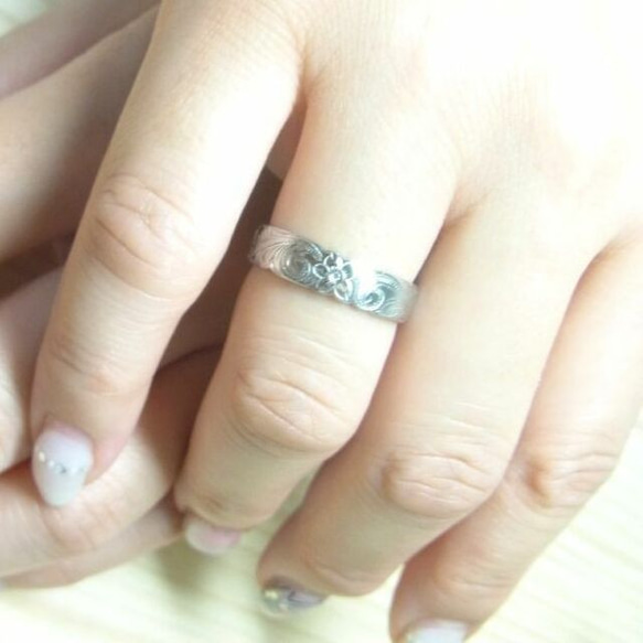 【単品】Hawaiian オリジナルズハワイアンジュエリー 名入れ 刻印 ステンレス リング 指輪  婚約指輪 3枚目の画像