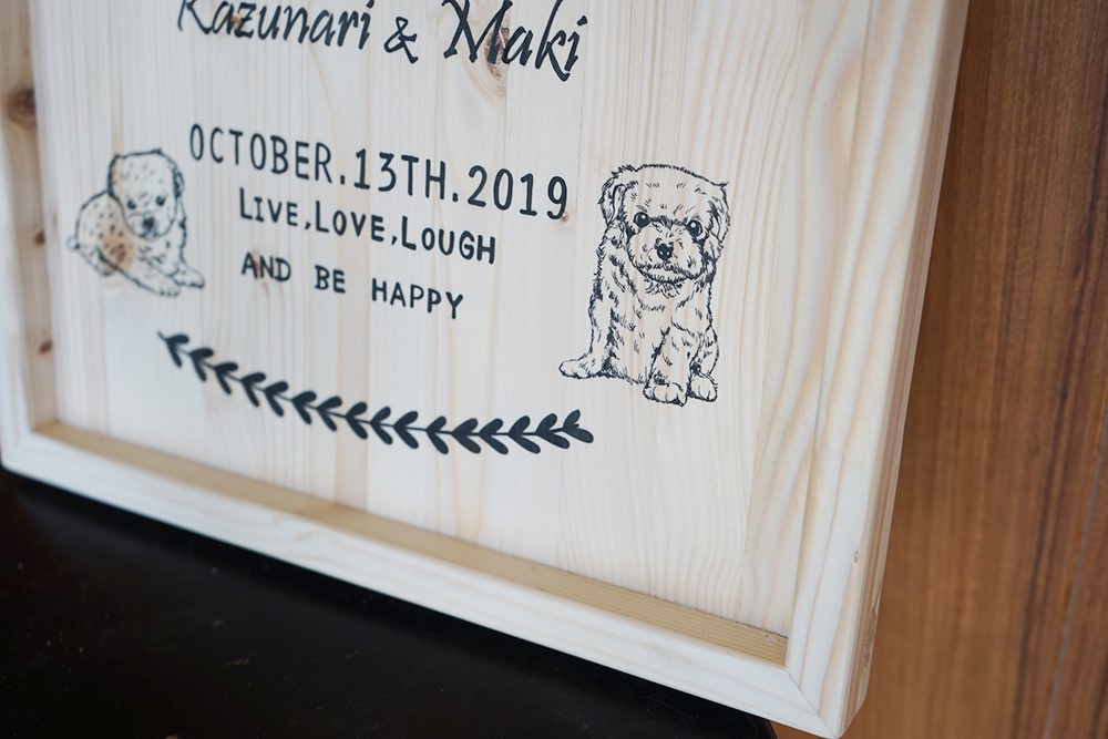 雲の形の大きなウェディングウェルカムボード・木製/ガーデンウェディングに、ナチュラルテイストの挙式に☆