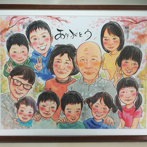 似顔絵大集合♪】10名まで＊ご家族・サークル・飲み仲間で