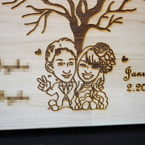 2名さま　A4サイズ 木目調フレーム　×2 5/1まで【似顔絵オーダー】 2名さま A4サイズ 木目調フレーム ×2 5/1まで【似顔絵オーダー】