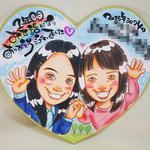 デュークフリード　和紙に顔彩　色紙サイズ 原画◎『桜と赤富士』○がんどうあつし和洋画○純金箔Liquitex膠