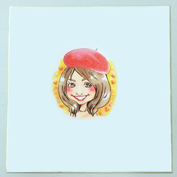 寄せ書きが出来る似顔絵色紙＊1名様 プレゼント、ギフトに