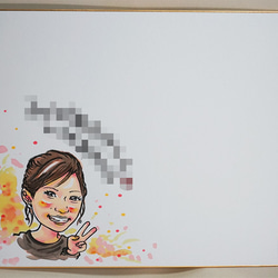 寄せ書きが出来る似顔絵色紙＊１名様 プレゼント、ギフトに 3枚目の画像