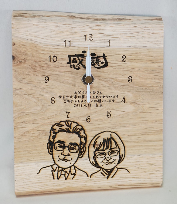 天然木材的配套漫畫鐘錶♪2件套，非常適合送禮♪ 第7張的照片