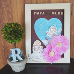 漫畫影盒♡心，蕾絲和花朵迎賓板♪ 第1張的照片