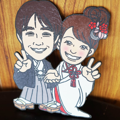 ♥物語あるウェルカムボード、ギフト★似顔絵　肖像画//絵画タイプ

♥ キラキラ似顔絵 ウェルカムボード プレゼント