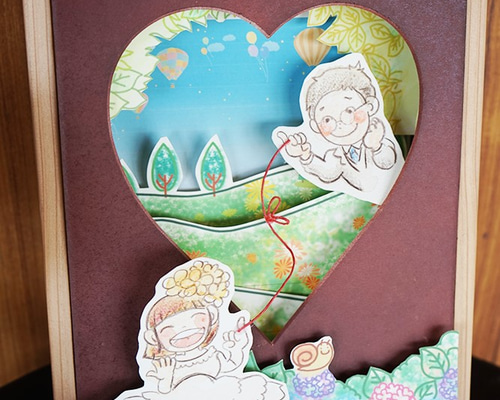 ウェルカムマイガーデン　 シャドーボックス　ハンドメイド 0_9b332c0cba6b7949d308facb8935