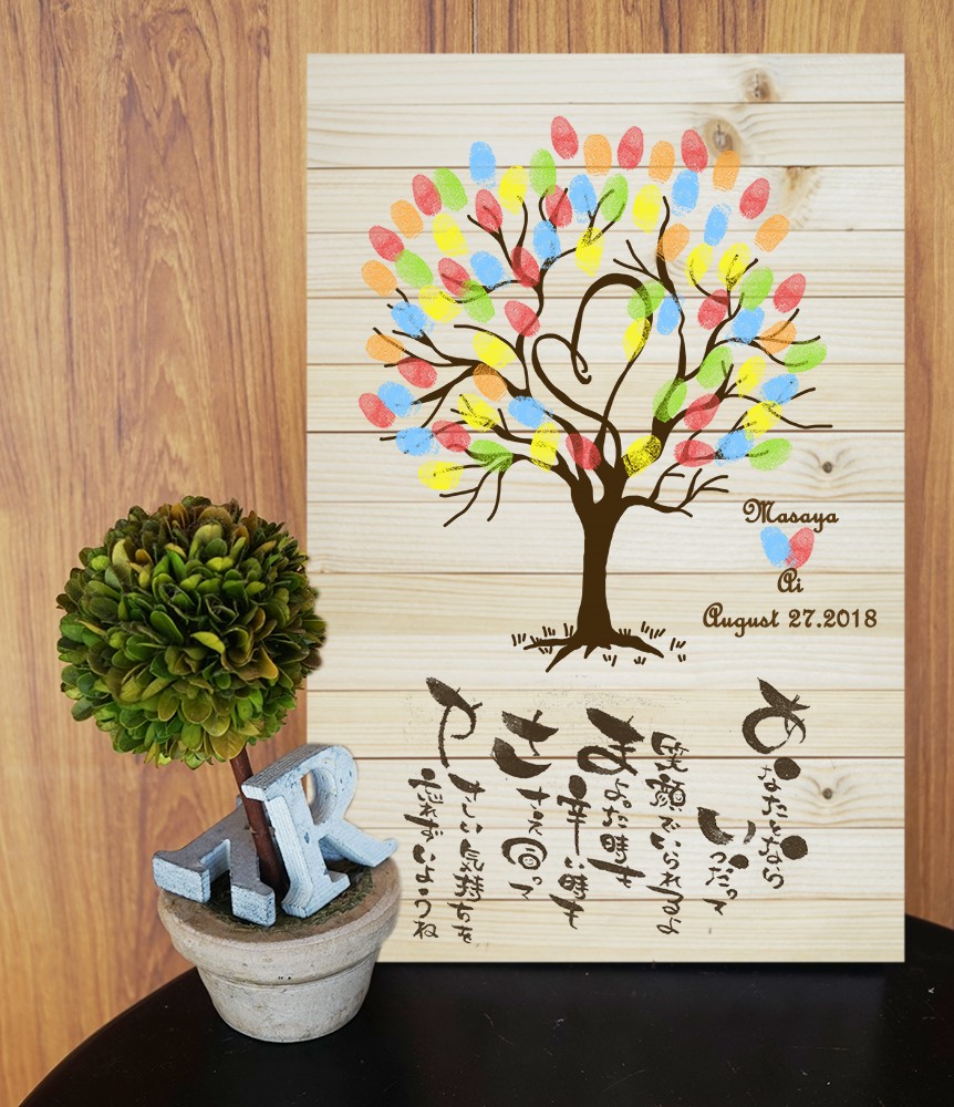 木のウェルカムツリー・名前詩　B4サイズ　70～90名様対応