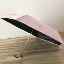 折り畳み傘 日傘 晴雨兼用 ライトピンク 軽量 雨傘 傘 UVカット おりたたみ傘 UPF50＋ 3枚目の画像