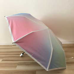 日傘 雨傘 折りたたみ傘 晴雨兼用 UVカット 紫外線対策 虹 レインボー A1 2枚目の画像