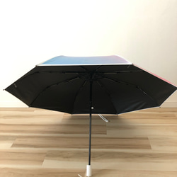 日傘 雨傘 折りたたみ傘 晴雨兼用 UVカット 紫外線対策 虹 レインボー A1 4枚目の画像