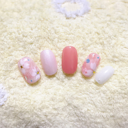 ぶたさんネイル【再販2】 ネイルチップ（つけ爪） めがぱんだ