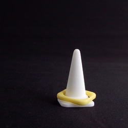 安全第一なリング＆リングスタンド【cone/こーん】#手染め #3dプリントアクセサリー 5枚目の画像