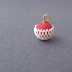 贈答用なピアス【kanomi/かのみ】#手染め #りんご #3dプリントアクセサリー 8枚目の画像