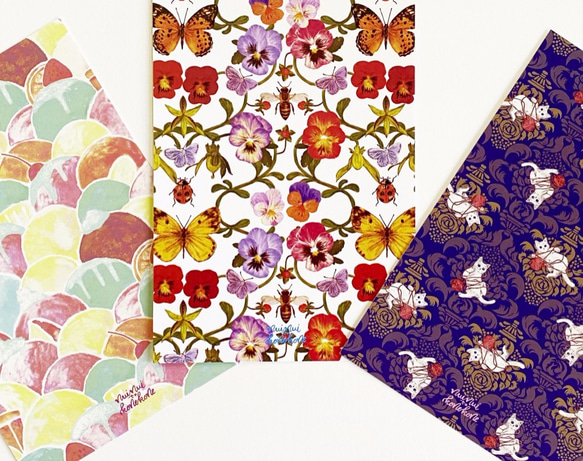 ちょっぴり懐かしい花柄のがまぐちポーチ　ピンク×ブラウン 4枚目の画像