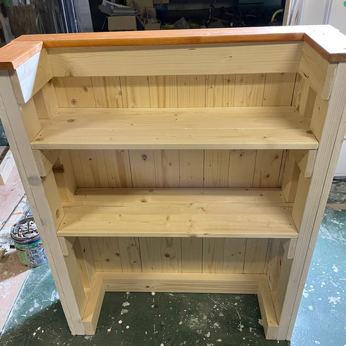 コの字】カウンター レジ 受付 幅90✖︎高さ92✖︎奥行き30センチ 棚