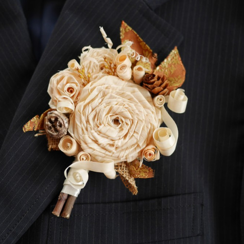 ヒノキローズ花束 ひのきろうず なないろ - ヒノキで作った枯れないお花 - 贈り物