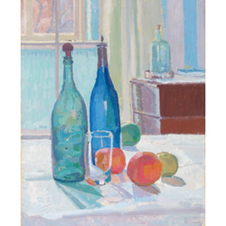 Blue and Green Bottles and Orange | AP029 | 名画 アートポスター 3枚目の画像
