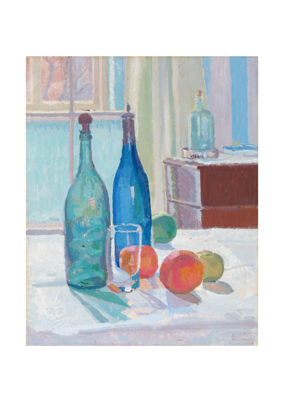 Blue and Green Bottles and Orange | AP029 | 名画 アートポスター 3枚目の画像