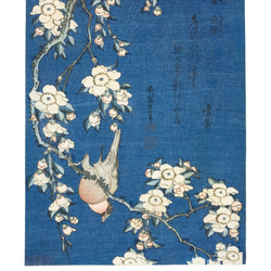 鷽に垂桜 | AP045 | インテリアポスター 葛飾北斎 浮世絵 和モダン 和室 3枚目の画像