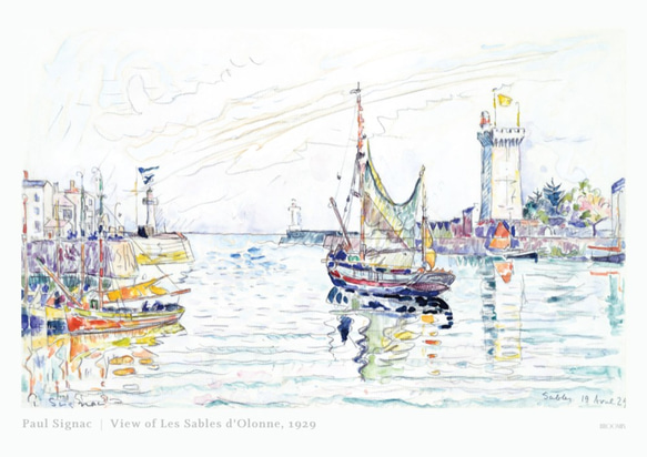 ポール・シニャック View of Les Sables d'Olonne | AP116 | アートポスター 絵画 名 5枚目の画像