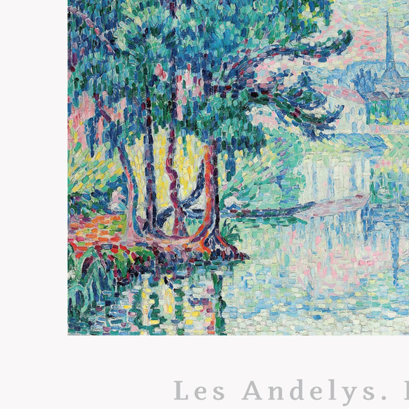 ポール・シニャック Les Andelys. Matin. Ete | AP129 | アートポスター 絵画 名画 船 6枚目の画像