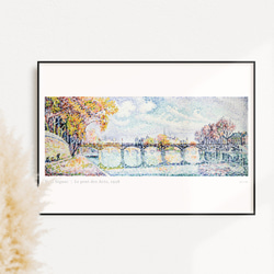 ポール・シニャック Le pont des Arts | AP132 | アートポスター 絵画 名画 橋 川 風景画 1枚目の画像