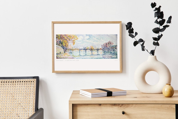 ポール・シニャック Le pont des Arts | AP132 | アートポスター 絵画 名画 橋 川 風景画 2枚目の画像