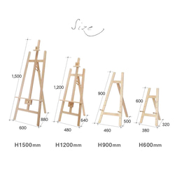 木製イーゼル（B2 B1 A1 A0対応）スタンド 木製 絵画 ウェルカムボード メニューボード AR-EA-H150 5枚目の画像