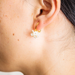 14kgf*淡水パールのソフトタッチクリップイヤリング <Geppaku earrings> 7枚目の画像