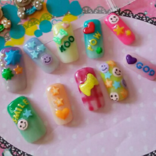夏セール！ネイルチップ☆カラフルポップ☆ ネイルチップ（つけ爪