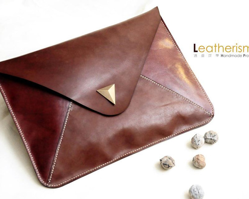 ブラウン本革（牛革）ノートパソコンケース iPad・タブレットケース