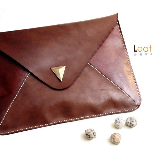 ブラウン本革（牛革）ノートパソコンケース iPad・タブレットケース