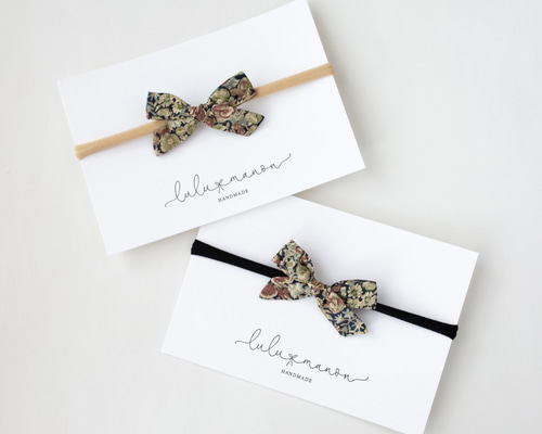 なおきゃん·͜· ♡ページ リバティ ヘアアクセサリー リバティ チャイブ 花柄 ヘアバンド】リボン ベビー 赤ちゃん 子供