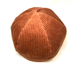 【受注生産】コーデュロイベレー帽　テラコッタ 4枚目の画像