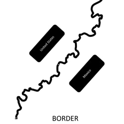 アメリカ・メキシコ国境Tシャツ 2枚目の画像
