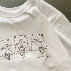 再販開始「憧れのクリームソーダ」手描きデザイン半袖Tシャツ　カラー/ホワイト（5.6oz）Mサイズ 6枚目の画像