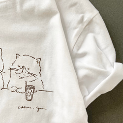 再販開始「憧れのクリームソーダ」手描きデザイン半袖Tシャツ　カラー/ホワイト（5.6oz）Mサイズ 7枚目の画像