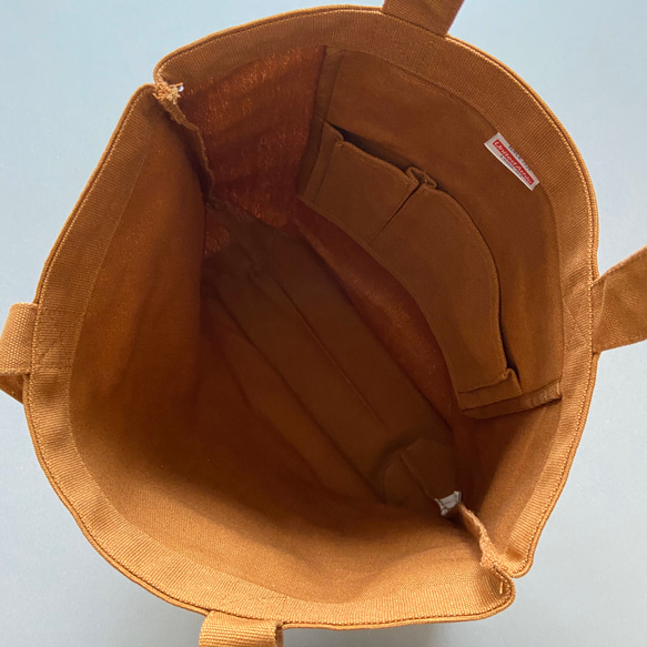 「名前はまだなゐ」手描きデザイン   トートバッグ（カラー/キャメル） 5枚目の画像