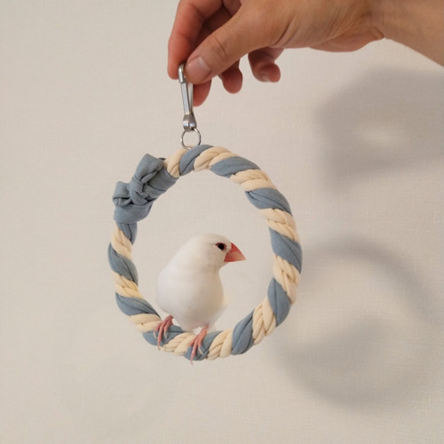 ハンドメイド ブルー鳥 吊りプランター ザルツブルク