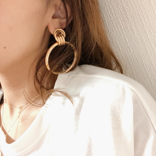 no.14 ) import gold pierce-インポート ゴールドピアス ピアス  