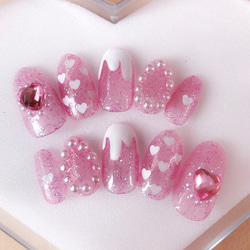ネイルチップ・リボン・ハート・ゆめかわ・ロック・地雷系・量産型オーダーページ ネイルチップ・リボン・ハート・ゆめかわ・ロック・地雷系・量産