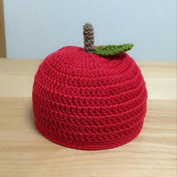 【Lsize】コットン100% りんご帽子 1枚目の画像