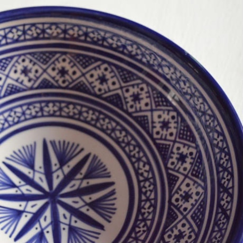 モロッコ食器　フェズ産 陶器ボウル　モロッコ陶器 モロッコ フェズ陶器｜ボウル｜ブルー｜11.5㎝ | FEZ pottery select